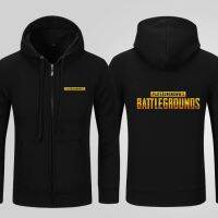 ผู้เล่นเกมส์ Unknown Battleg Rounds Pubg ผู้ชนะวินเนอร์ไก่ Dinner Hoodies Zip Up Black Hooded