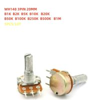 5PCS/LOT WH148 3Pin 20mm B1K B2K B5K B10K B20K B50K B100K B250K B500K B1M Potentiometer 1K 2K 5K 10K 20K 50K 100K 250K 500K 1M