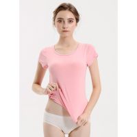 women -t with chest pad modal T-shirt Nightwear