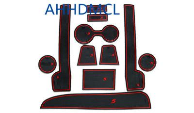 รถ Anti-Dirty Pad ประตู Groove Gate Slot ถ้วย Armrest Storage Pad Anti-Slip Mat สำหรับ Mazda 5 2013