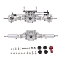 CNC Anodized Front and Rear Axle Accessories Kit for 1/10 RC Crawler Car Axial SCX10 II 90046 RC4WD D90 RGT 86100 Redcat GEN8 Black