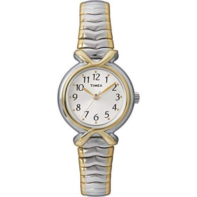Timex Womens T21854 Pleasant Street Two-Tone Stainless Steel Expansion Band Watch