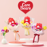 บริการห่อช่อดอกไม้ care bear