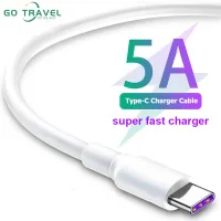 【จัดส่งจากกรุงเทพฯ ประเทศไทย】go travel Original Fast Charge 5A 1.2M/1.5M/2M/3M USB Type C Cable For VIVO OPPO Apple iphone Xiaomi samsung Huawei P30 Pro Mobile Phone Charging Wire White
