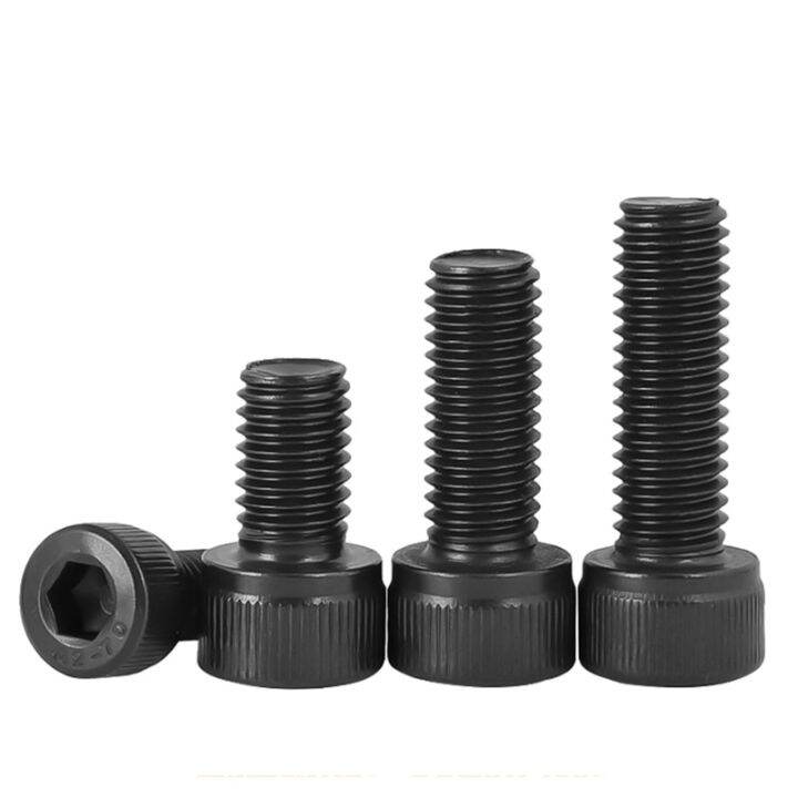 2-50pcs-m1-6-m2-m2-5-m3-m4-m5-m6-m8-m10-m12-black-galvanized-304-stainless-steel-hexagon-hex-socket-head-cap-bolt-screw-din912-nails-screws-fasteners