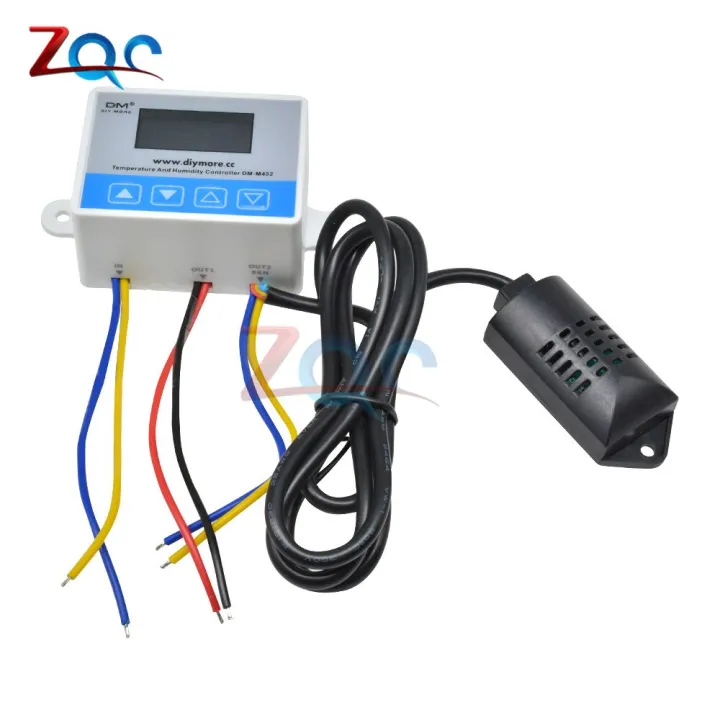 DMM452 Temperature Humidity Controller Tester 12V 220V Dual LED