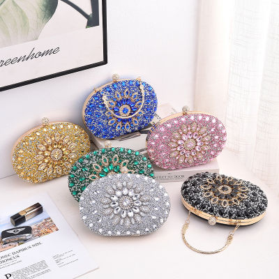 Glamorous Jewel-embellished Purse Sparkling Banquet Wrist Bag Crystal Clutch Bag For Women Luxury Banquet Handbag Elegant Diamond Shoulder Bag