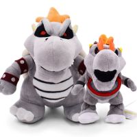 Mario Super Fire Bones Dragon Plush Doll Grey Kuba Fire Dragon Ii Kid Toy Doll