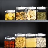 【LZ】◐❆  900/1500ml vidro selado jar cozinha recipiente de alimentos transparente pote de picles grão grossa tanque café chá garrafas de armazenamento fresco jar