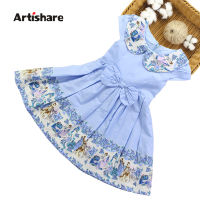 Artishare Girls Dress Spring Summer Floral Kids Dress Teenage Princess Wedding Party Dresses Clothes 6 8 10 12 14 Year