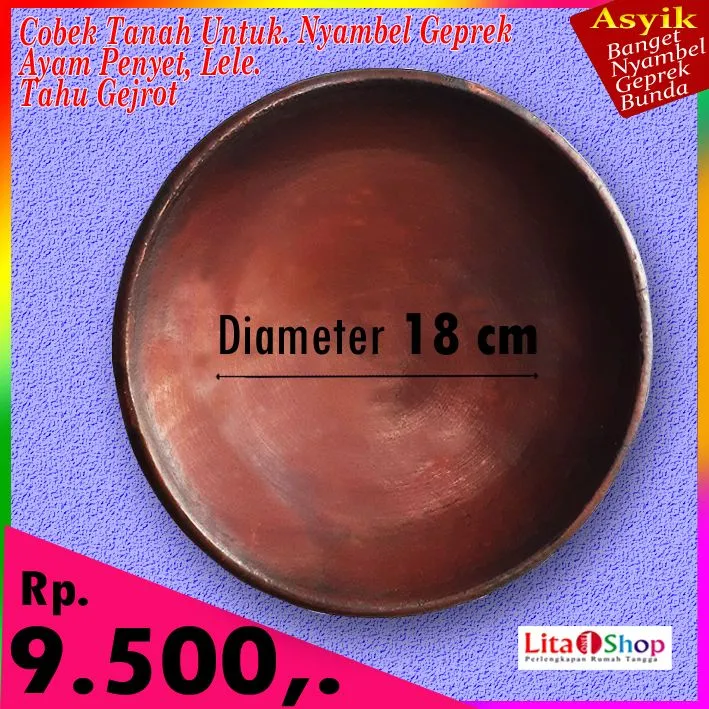 Cobek Tanah Liat Tradisional 18 Cm Murah Lazada Indonesia