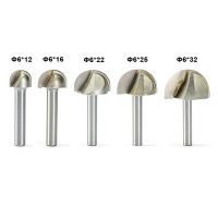 6mm Shank Ball Nose End Mill Wood Router Bit Set Round Cove CNC Milling Cutter Radius Core Box เครื่องมืองานไม้คาร์ไบด์