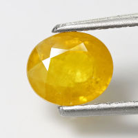 1.45 ct บุษราคัม (Yellow Sapphire)สีเหลือง ทรงไข่