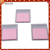 BUSH สีดำสีดำ แผ่นบันทึกย่อแบบใส multibey กระดาษสำหรับตกแต่ง สีชมพูอมชมพู กระดาษติดกาวสีชมพู การออกแบบออกแบบ แจ้งเตือนกระดาษโน้ตน่ารัก ออฟฟิศสำหรับทำงาน