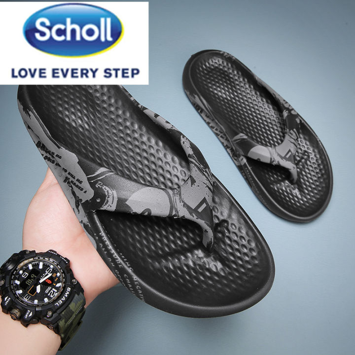 scholl-รองเท้าแตะสำหรับนวดรองเท้าแตะสไตล์ใหม่และรองเท้าแตะสำหรับผู้ชายรองเท้าแตะเพื่อสุขภาพบ้านพื้นแบนด้านนอกสวมใส่ได้ทุกแบ-รองเท้าสกอลล์-nbsp-รองเท้าสกอ-สกอล์-scholl-รองเท้าสกอลล์-scholl-รองเท้า-scho