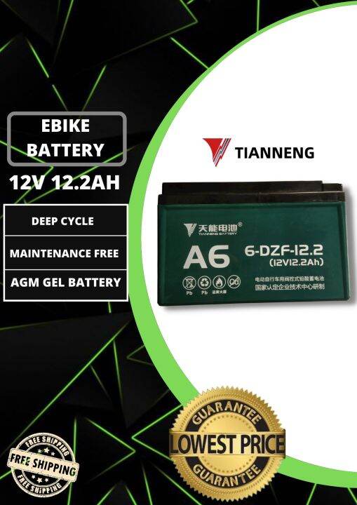 Ebike Battery Tianneng 12v 12ah Good Quality Rechargeable Battery ...