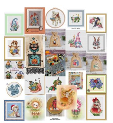 Counted Cross Stitch Kit Squirrel Chipmunk Raccoon Rabbit Kitty bunny with the Christmas tree 25-22 Cross stitch sets Needlework