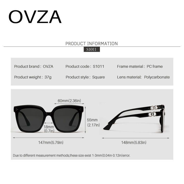 ovza-แฟชั่นสแควร์แว่นกันแดดผู้หญิง-lage-กรอบแว่นตาชายไล่โทนสีแว่นตา-s1011