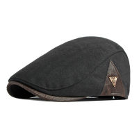 Winter Berets Hat Men Flat Ivy Caps Thick Warm Berets Cap Middle-aged Duckbill Hat Painter Herringbone Cap British Newsboy Hat