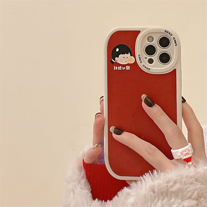 เคสโทรศัพท์หนังสีแดงสำหรับ-iphone12-คู่ฟองกรณีโทรศัพท์สำหรับ-iphone11promax-มีความสุขเพียงเคสโทรศัพท์ที่ดีสำหรับ-iphone-xs-xr-เคสโทรศัพท์รายวันสำหรับ-iphone13-เคสโทรศัพท์-avatar-คู่สำหรับ-iphone-7-8pl