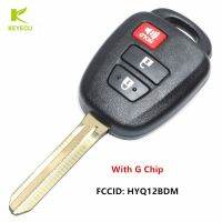 KEYECU อะไหล่ใหม่รถรีโมทรายการ Keyless ที่ห้อยกุญแจ2 + 1ปุ่มพร้อมชิป G สำหรับ2012-2017 Toyota Priusc HYQ12BDM