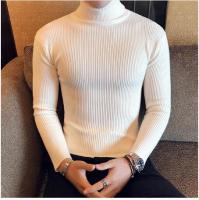 Turtleneck Sweater Men Wool Pullover Mens Sweaters Stripe Turtle Neck Male Sweter Jumper Casual Thermal High Quality Moose