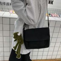 【Lanse store】Canvas Cute Diagonal Cross bag Youth Fashion Messenger Bags Casual Handbags Girls Shoulder Pouch Women Harajuku student