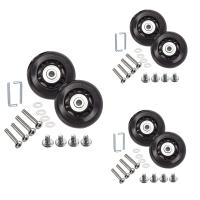 Suitcase Luggage Wheel Replacement Spare Parts Rubber Universal Wheels Swivel Caster BearingTool (OD:70 W:24 ID:6 Axles:36/ 40mm)