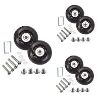 Suitcase Luggage Wheel Replacement Rubber Universal Wheels Swivel Caster BearingTool (OD:70 W:24 ID:6 Axles:36/ 40mm)