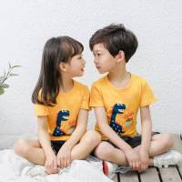 1-6Years Baby Kids Cartoon T-shirt Summer Boys Girls Short Sleeve Cotton Casual Baju Kanak-Kanak