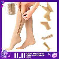 Zipper Medical Compression Socks - Premium Support Stockings for Men and Women