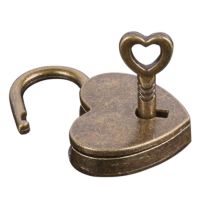 【YF】 Mini Retro Alloy Heart Shape Lock Padlock Small Luggage Box With Keys Zinc Suitcase Locker Hardware Set