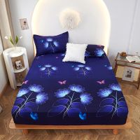 【hot】！ 1pc 100 polyester printing fitted sheet Mattress set with corners and elastic band bed pillowcases need order