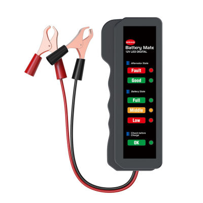 LED Lights Display12 V Vehicle Motorcycle Battery Tester Auto Car Battery Test Reverse Protect  Function