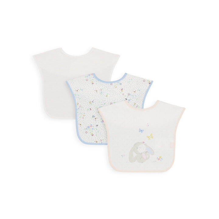 ผ้ากันเปื้อน-mothercare-spring-flower-toddler-bibs-3-pack-xa008