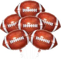 6pcs/set 18inch Rugby Sports Baby Shower Themed Party Decor Supplies Football Foil Balloons Balloons