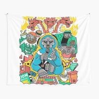 【cw】 Mf Doom Friends  Tapestry Art Printed Living Yoga Mat Bedspread Towel Room Colored Wall Decor Beautiful Travel Bedroom Blanket