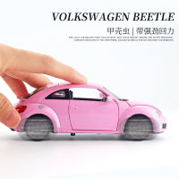 1:32 Volkswagen Beetle รถโลหะรถโลหะผสมรุ่น Diecast ของเล่นรุ่น Light และเสียงสี่ประตูรถของเล่น E25