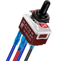 Waterproof Reverse Polarity Toggle Switch 12V 30A DC Motor Control RV Power Jack Momentary Switch (ON)-Off-(ON) DPDT 3 Position Electrical Circuitry