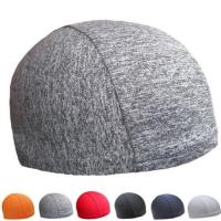 【CW】 2021 8 Colors Stretch Beanie Hat Sport Cycling Soft Thin Warm Cotton Cap Caps