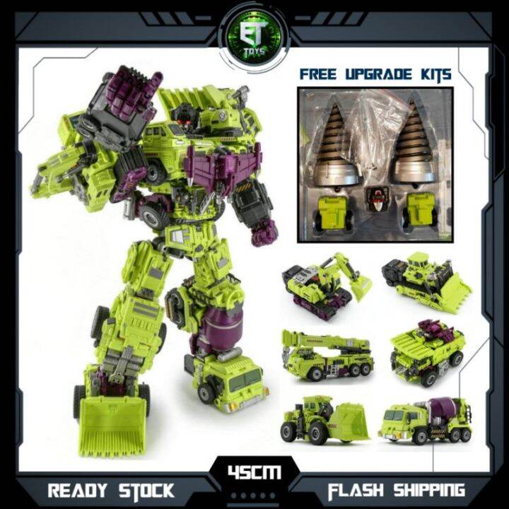 Jinbao Devastator Green Full Set 6 in 1 With Add On Upgrade Kits Kit ...