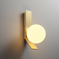 Modern Led Wall Lights Golden Indoor Glass Ball Nordic Minimalist Bedroom Living Room Lighting G9 Sconce Decoration Home Lamp