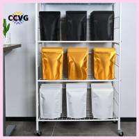 CCVG 100แพ็ค4x 6นิ้ว/3.51x5.12in เปิดได้ถุงแบบยืนป้องกันกลิ่นสีดำกระเป๋าหนังพลาสติกที่ละเอียดอ่อนถุงหีบห่อฟอยล์ตัวอย่างธุรกิจ