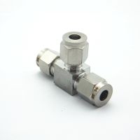 304 Stainless Steel 3mm 6mm 8mm 10mm 12mm 16mm Double Ferrule Tube Pipe Fitting Tee Type Union Connector Reducer