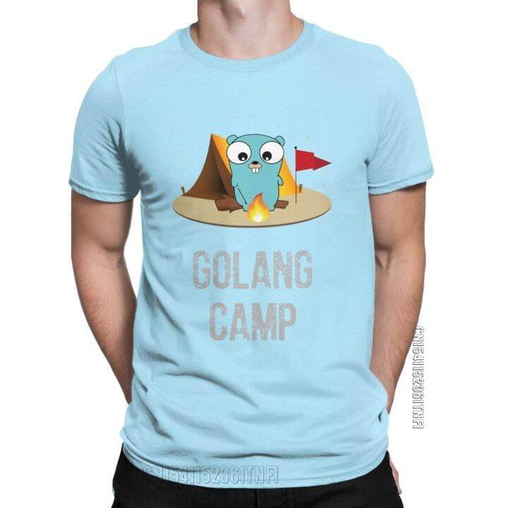 golang-gopher-code-t-shirts-for-men-vintage-pure-cotton-tees-crewneck-classic-short-sleeve-t-shirts-gift-idea-clothes