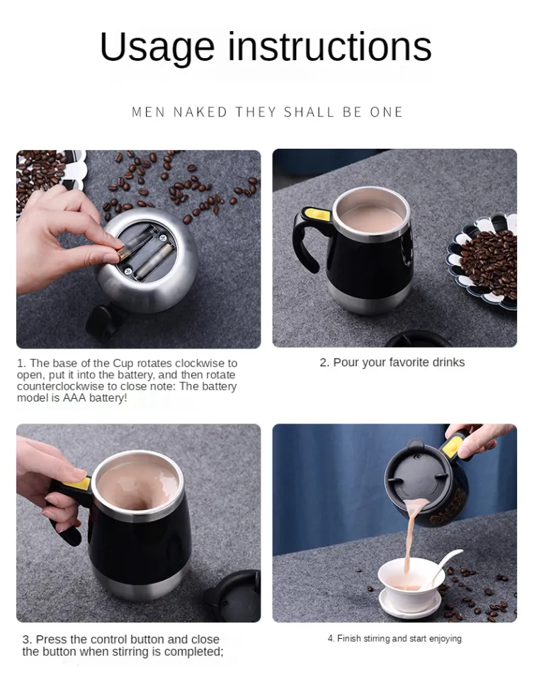 Automatic Mixing Cup Battery Type Lazy Water Portable Magnetized Electric  Magnetic Rotating Coffee Cup