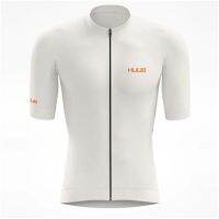 ZZOOI 2023 White HUUB Team Cycling Jerseys Short Sleeves Quick Dry Summer Cycling Clothing MTB Bike Clothes Breathable Bicycle Shir