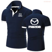 【high quality】  Mazda Printed Casual Short Sleeved Polo Shirt, Harajuku Style, Breathable And Comfortable, Summer Fashion, Suitable for Men