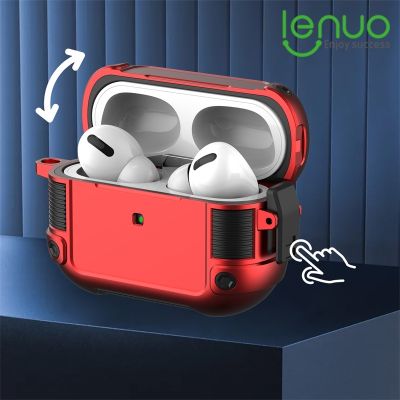 Lenuo เคสหูฟัง กันกระแทก พร้อมพวงกุญแจ กันหาย สําหรับ Airpods 1 2 3