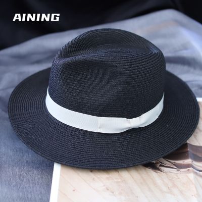 【YF】 Men Hats Summer Sun Women Straw Hat For Man Big Head Top Elegant Gentle Banquet Gift Quality Cap